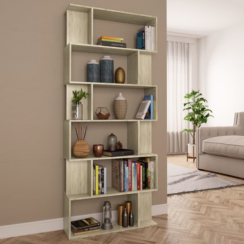 Book Cabinet/Room Divider 80X24X192 Cm Engineered Wood