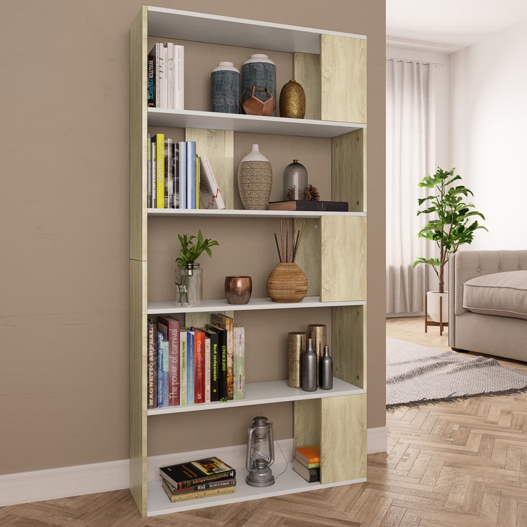 Book Cabinet/Room Divider 80X24X159 Cm Engineered Wood