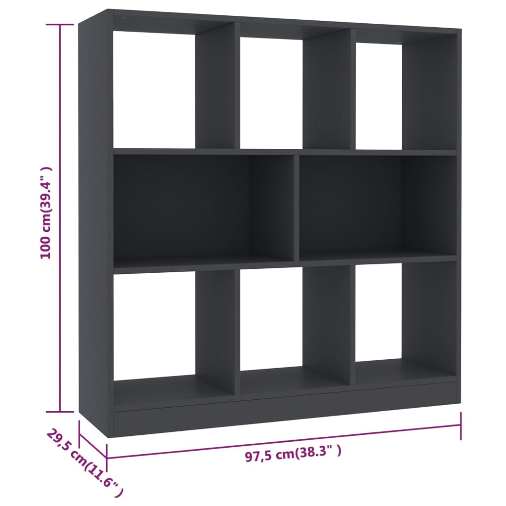 Book Cabinet 97.5X29.5X100 Cm Engineered Wood