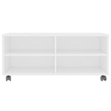 Tv Cabinet With Castors 90X35X35 Cm Engineered Wood