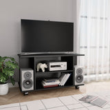 Tv Cabinet With Castors 80X40X45 Cm Engineered Wood