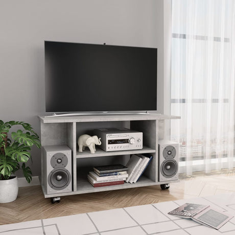 Tv Cabinet With Castors 80X40X45 Cm Engineered Wood