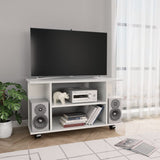 Tv Cabinet With Castors 80X40X45 Cm Engineered Wood