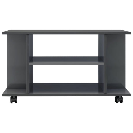 Tv Cabinet With Castors 80X40X45 Cm Engineered Wood