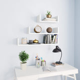 Wall Display Shelves 3 Pcs Engineered Wood