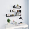 Wall Display Shelves 3 Pcs Engineered Wood