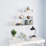 Wall Display Shelves 3 Pcs Engineered Wood