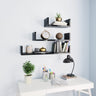 Wall Display Shelves 3 Pcs Engineered Wood