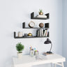 Wall Display Shelves 3 Pcs Engineered Wood