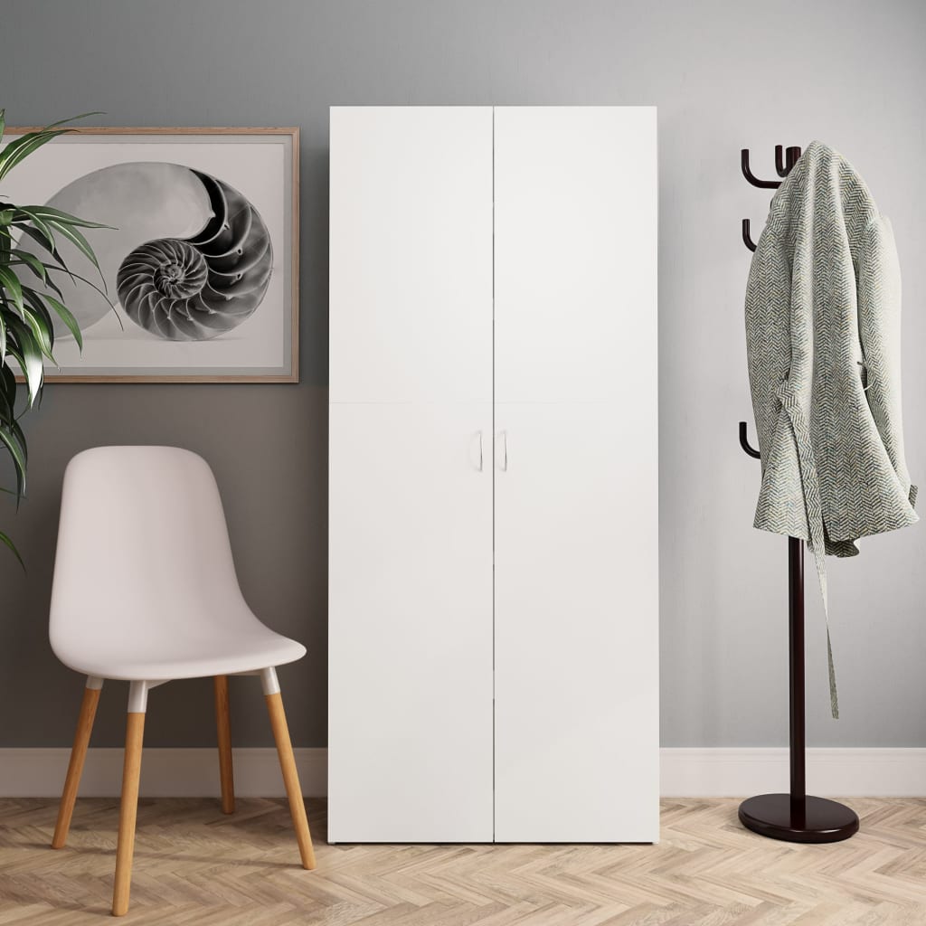 Shoe Cabinet 80X35.5X180 Cm Engineered Wood