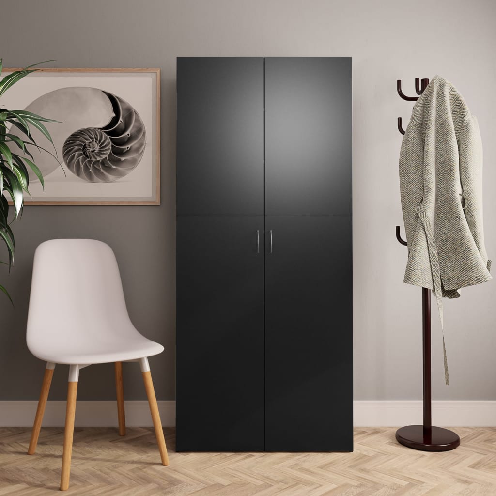 Shoe Cabinet 80X35.5X180 Cm Engineered Wood