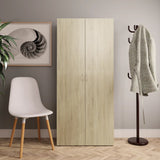 Shoe Cabinet 80X35.5X180 Cm Engineered Wood