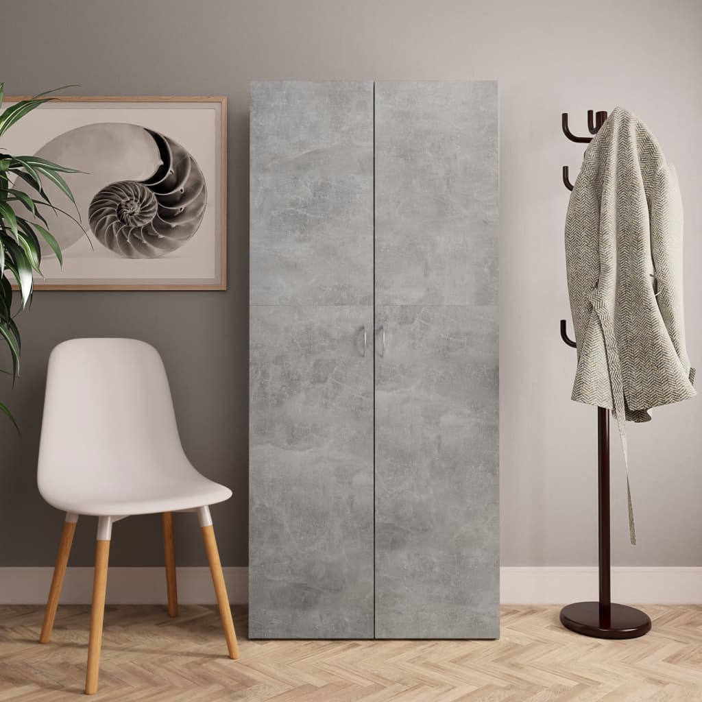 Shoe Cabinet 80X35.5X180 Cm Engineered Wood