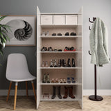 Shoe Cabinet 80X35.5X180 Cm Engineered Wood