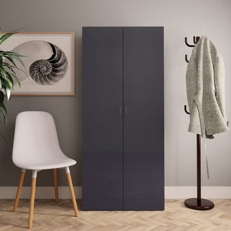 Shoe Cabinet 80X35.5X180 Cm Engineered Wood