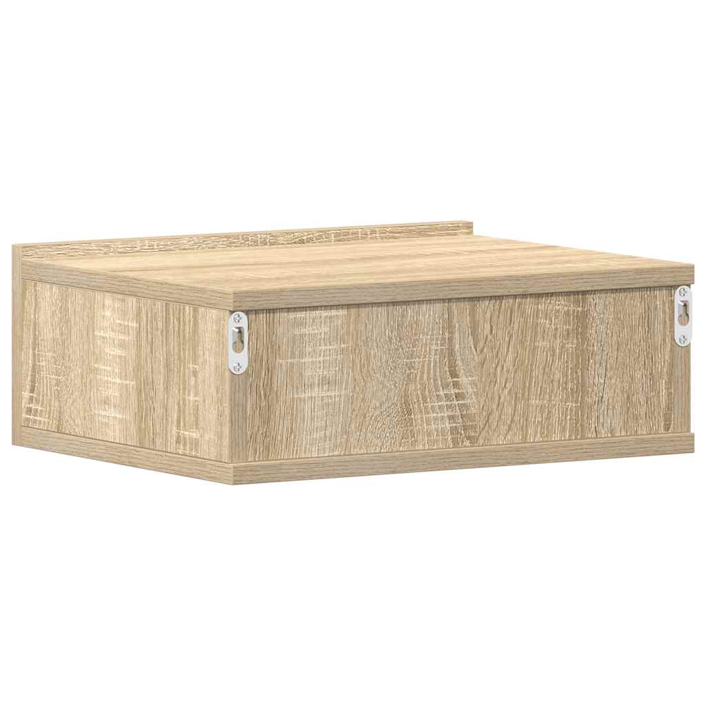 Floating Nightstand Sonoma Oak 40x30x15 cm Engineered Wood