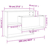 Wall Shelf 104X20X58.5 Cm Engineered Wood