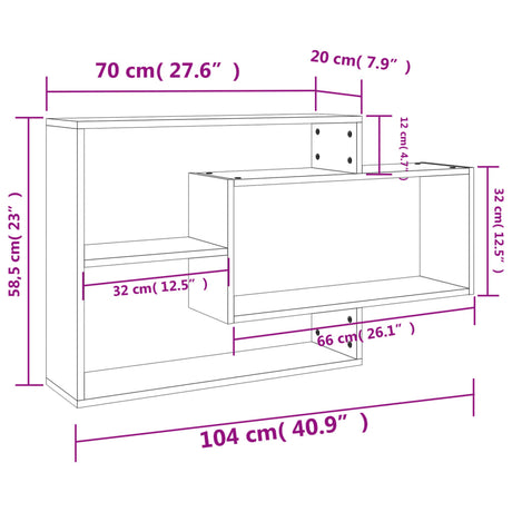 Wall Shelf 104X20X58.5 Cm Engineered Wood