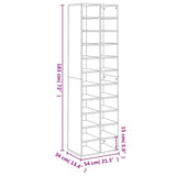 Shoe Cabinet 54X34X183 Cm Engineered Wood