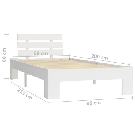 Bed Frame Without Mattress Solid Pine Wood