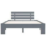 Bed Frame without Mattress Grey Solid Pine Wood 120x200 cm