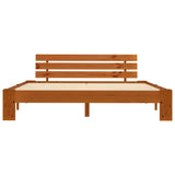 Bed Frame without Mattress Honey Brown 180x200cm Solid Wood Pine