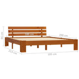 Bed Frame without Mattress Honey Brown 180x200cm Solid Wood Pine