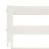 Bed Frame without Mattress White Solid Pine Wood 120x200 cm