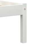 Bed Frame without Mattress White Solid Pine Wood 120x200 cm