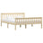 Bed Frame Without Mattress White Solid Pinewood