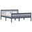 Bed Frame Without Mattress White Solid Pinewood