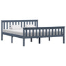 Bed Frame Without Mattress White Solid Pinewood