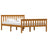 Bed Frame Without Mattress White Solid Pinewood