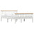 Bed Frame Without Mattress White Solid Pinewood