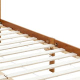 Canopy Bed Frame without Mattress Honey Brown Solid Wood 90x200cm