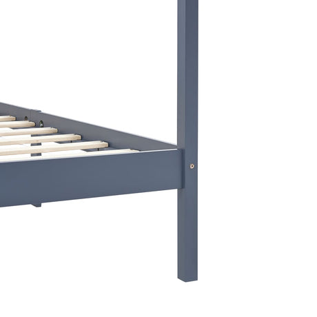 Canopy Bed Frame Without Mattress Solid Wood