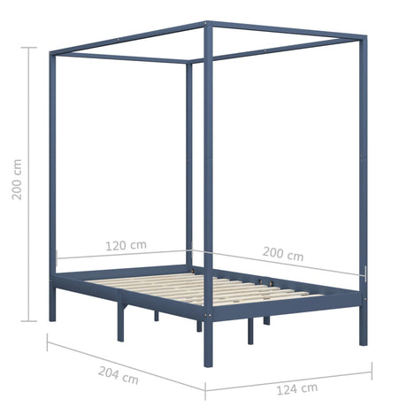 Canopy Bed Frame Without Mattress Solid Wood