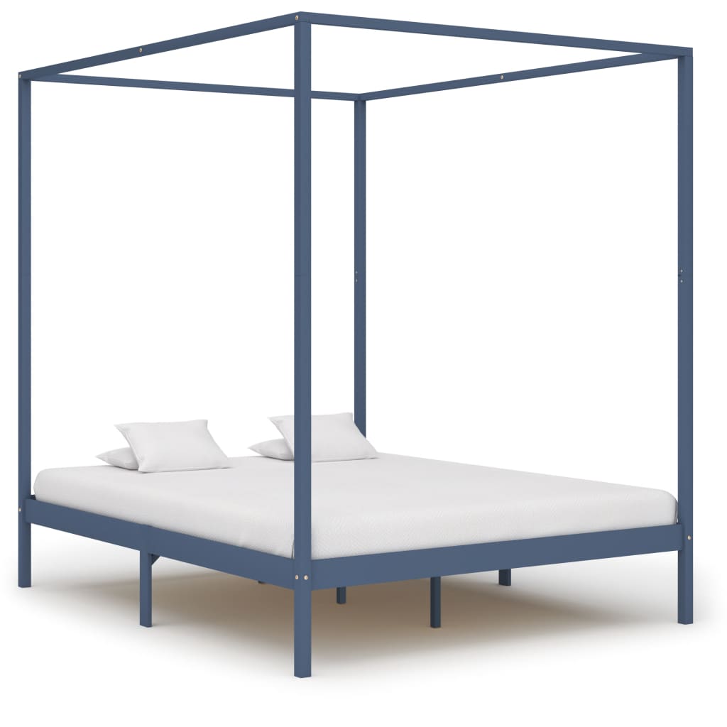 Canopy Bed Frame Without Mattress Solid Wood