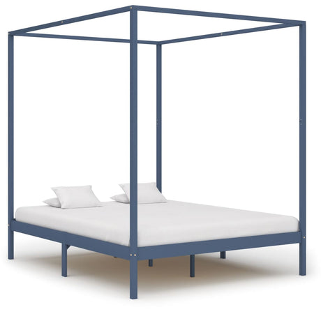 Canopy Bed Frame Without Mattress Solid Wood