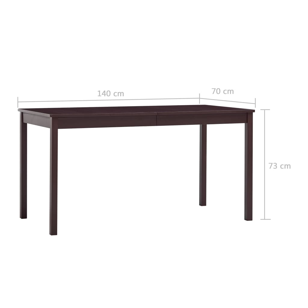7 Piece Dining Set Pinewood