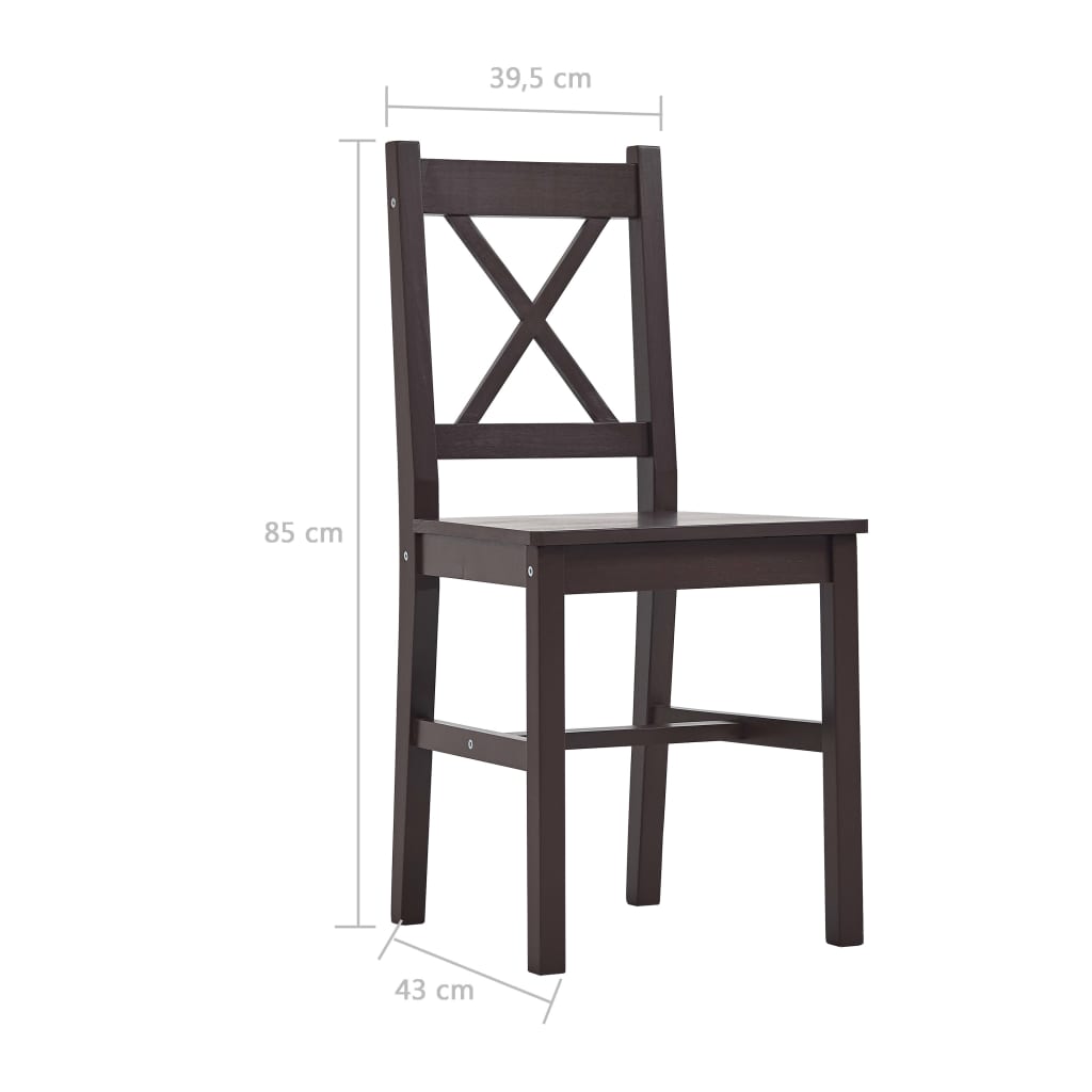 7 Piece Dining Set Pinewood