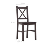 7 Piece Dining Set Pinewood