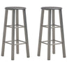 Bar Stools 2 Pcs Metal With Mdf Seat