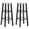 Bar Stools 2 Pcs Metal With Mdf Seat