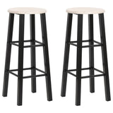 Bar Stools 2 Pcs Metal With Mdf Seat