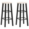 Bar Stools 2 Pcs Metal With Mdf Seat