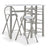 3 Piece Bar Set With Shelves Wood And Steel White