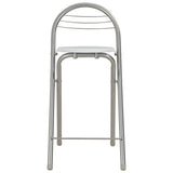 3 Piece Bar Set With Shelves Wood And Steel White