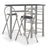 3 Piece Bar Set With Shelves Wood And Steel White