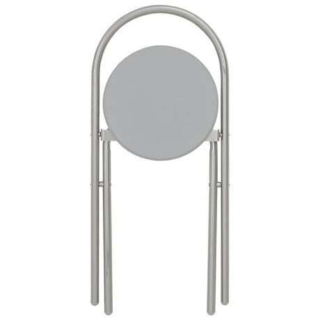 3 Piece Folding Dining Set With Storage Rack Mdf And Steel Grey